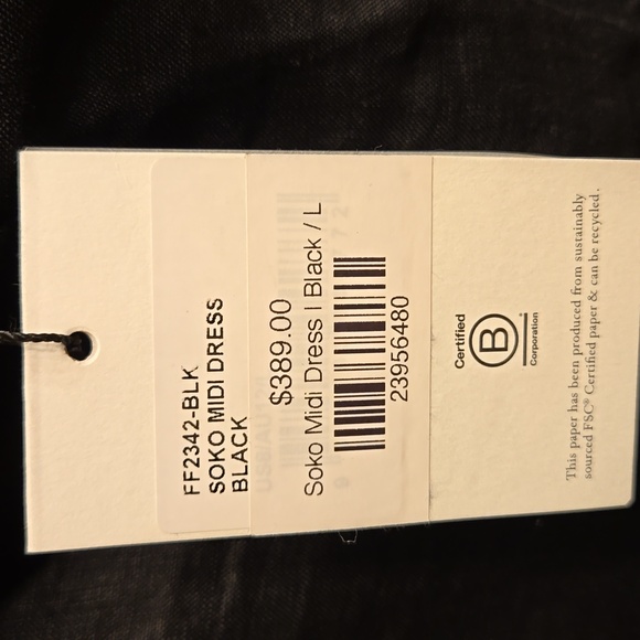 Faithfull The Brand Soko Linen Midi Dress size 8 - Picture 10 of 11